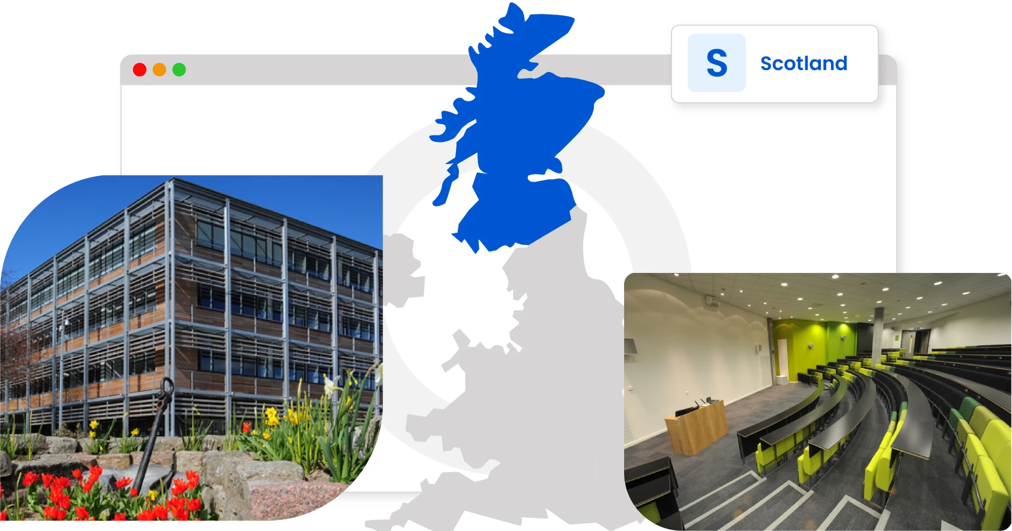 Collage showing images from aberdeen medical school